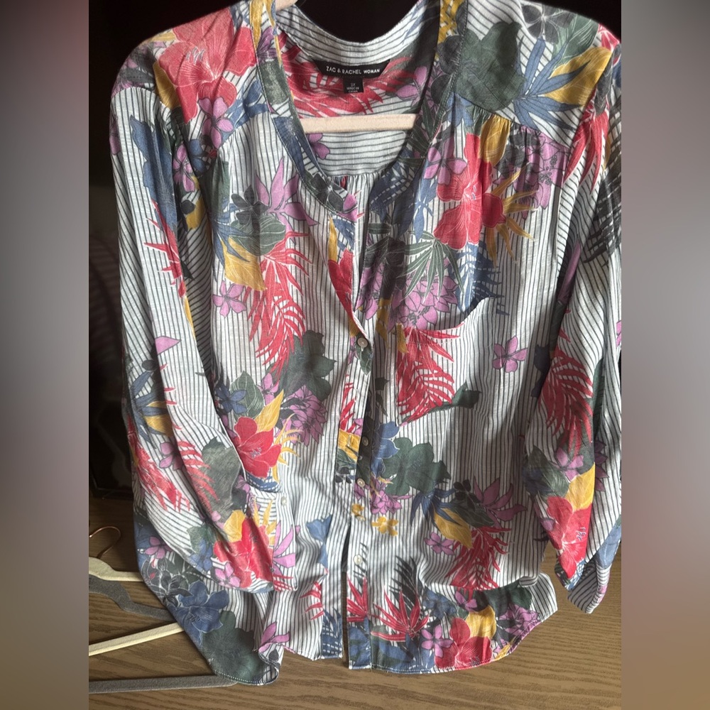 Floral Striped Women's Top